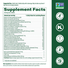 Box and bottle display of MegaFood Baby & Me 2 Postnatal Vitamins