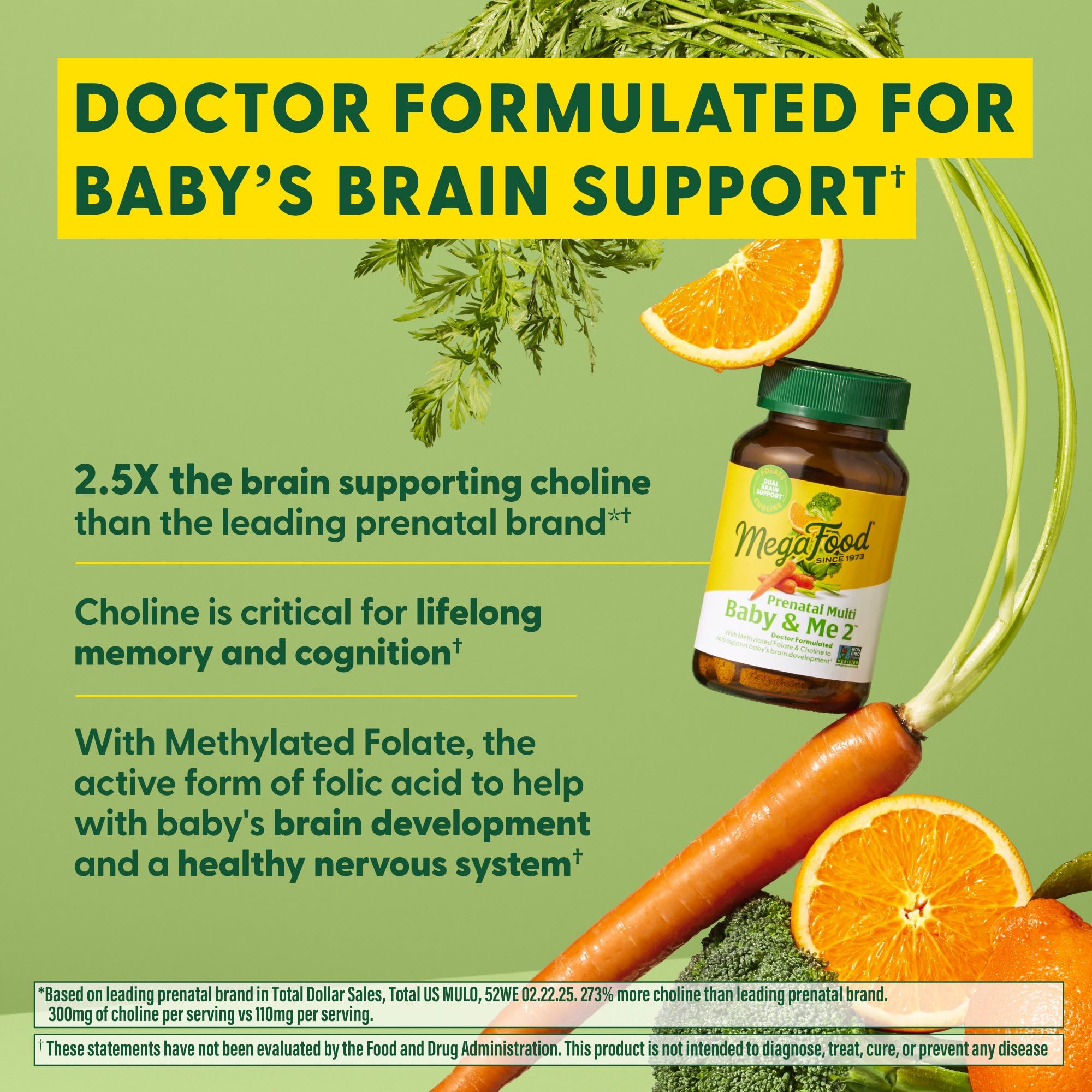 Real food ingredients such as orange, carrot, and cabbage