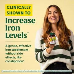 Nutrition facts showing 26 mg iron per serving