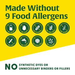 Gluten-free and allergen-free claim on label