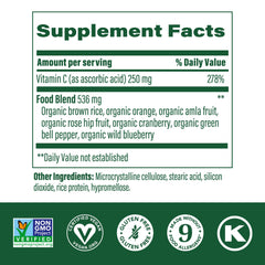 Real food orange ingredient included in MegaFood Complex C vitamin C 250 mg formula.