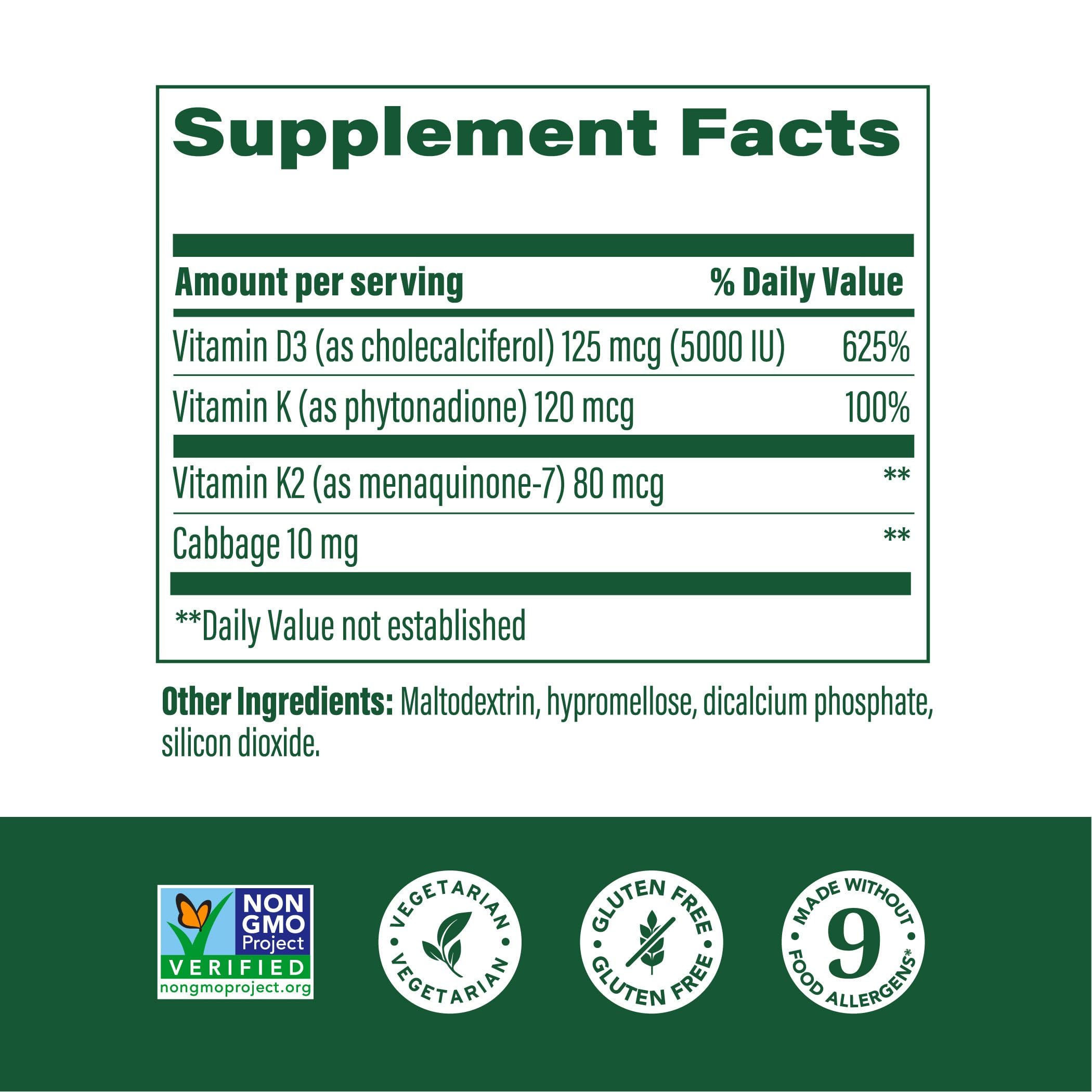 Close-up of MegaFood Vitamin D3 5000 IU capsules