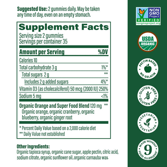 MegaFood Vitamin D3 Gummies displayed on store shelf