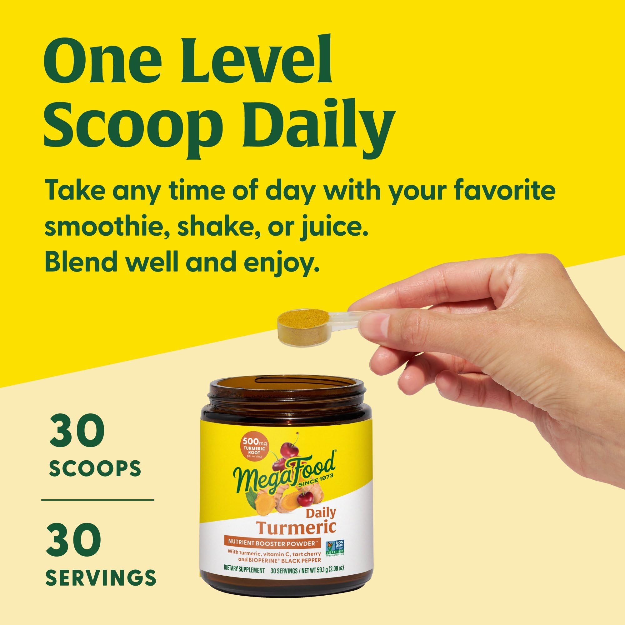 Vegan, allergen-free turmeric supplement label on bottle