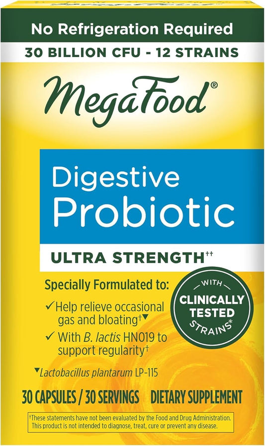 MegaFood Digestive Probiotic bottle and label