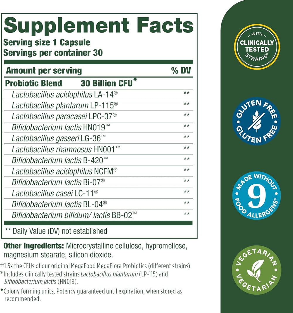 Close-up of 12 probiotic strains blend