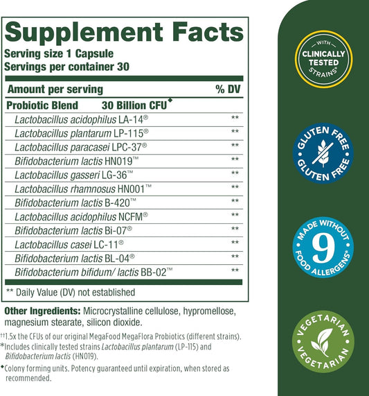 Close-up of 12 probiotic strains blend