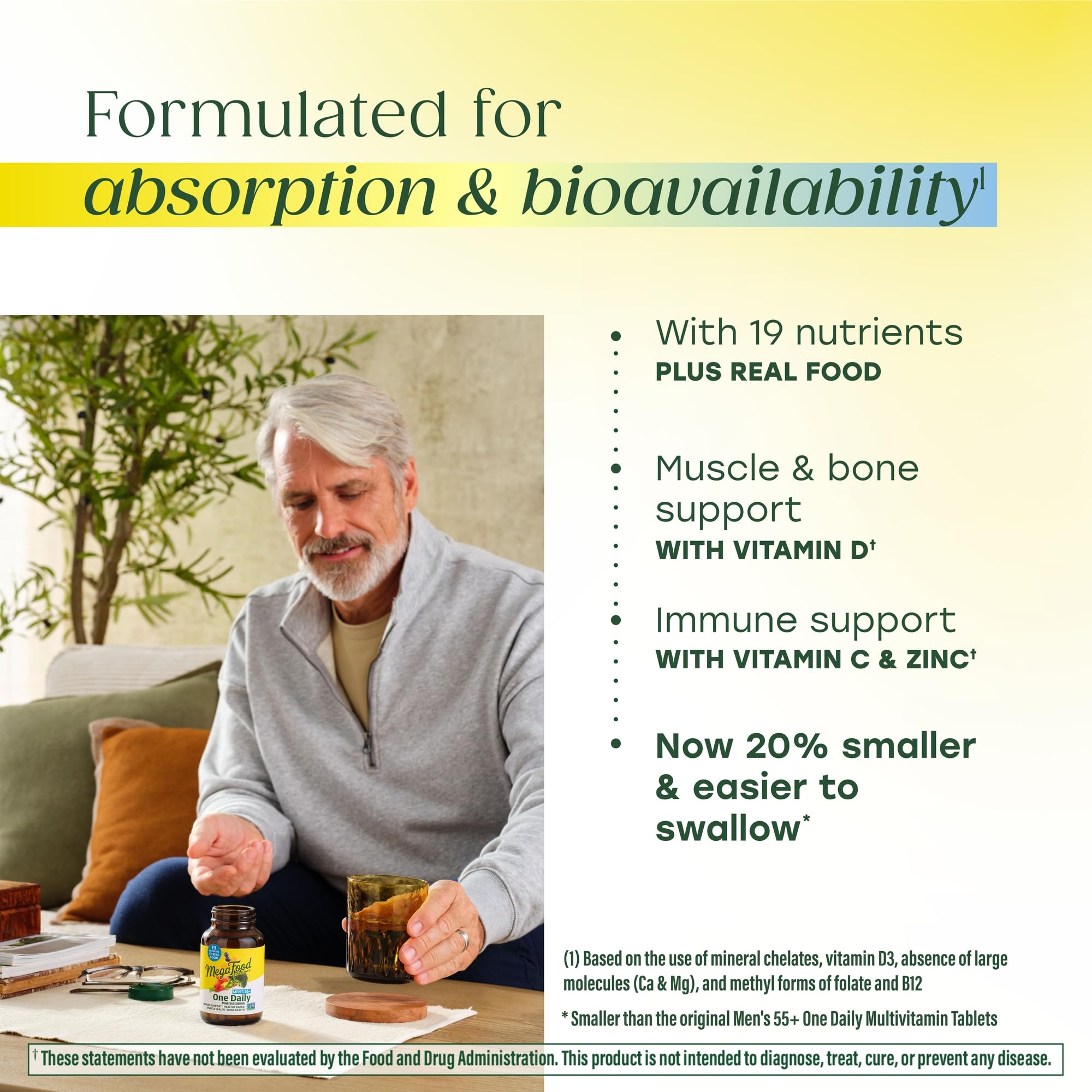 MegaFood fermented minerals label for gentler mineral delivery.