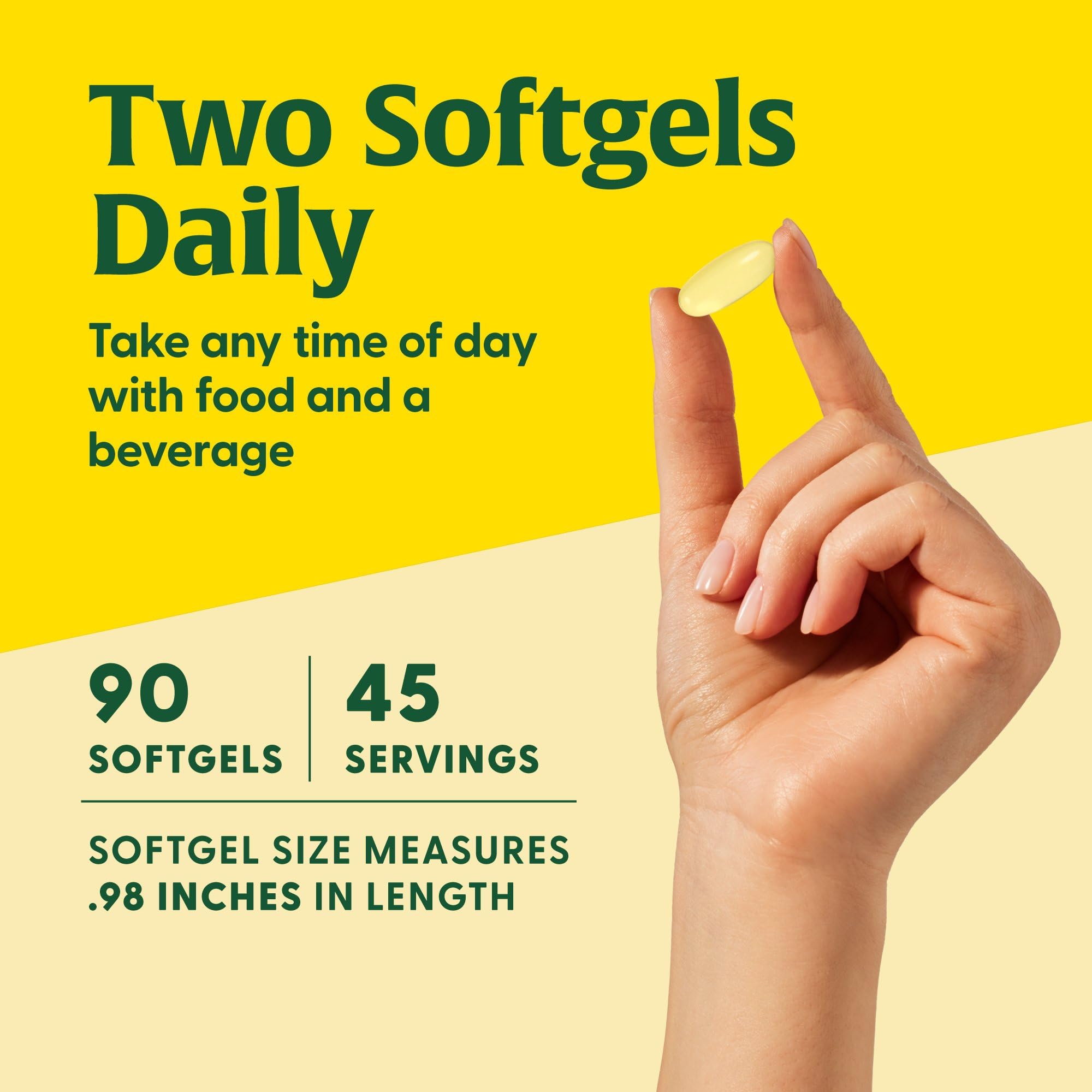 Gluten-free and allergen-free omega-3 supplement packaging