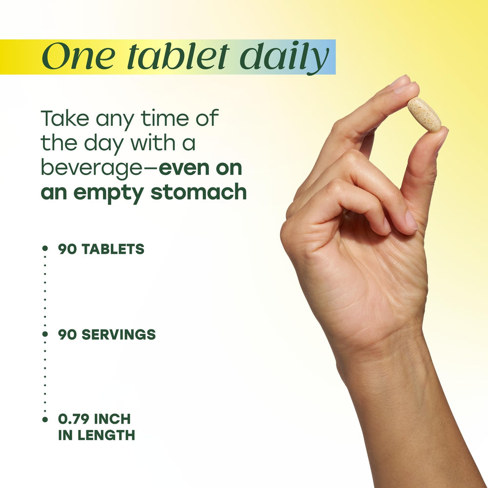 Gluten-free, vegetarian, kosher, and non-GMO MegaFood multivitamin label.