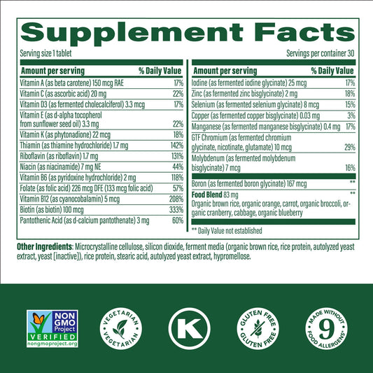 Close-up of product label showing zinc and vitamins C, B, D