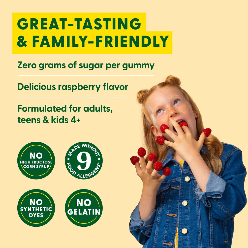 Vegan, gelatin-free and allergen-free packaging statement