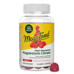 Bottle of MegaFood Magnesium Citrate Gummies – 60 servings