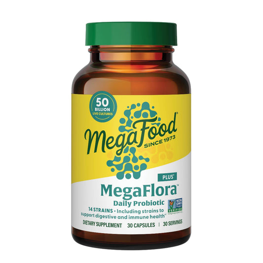 MegaFood MegaFlora Probiotic Plus bottle with label