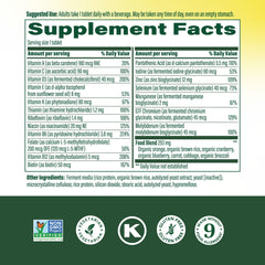MegaFood Men 55+ tablets in close view emphasize simple daily intake.