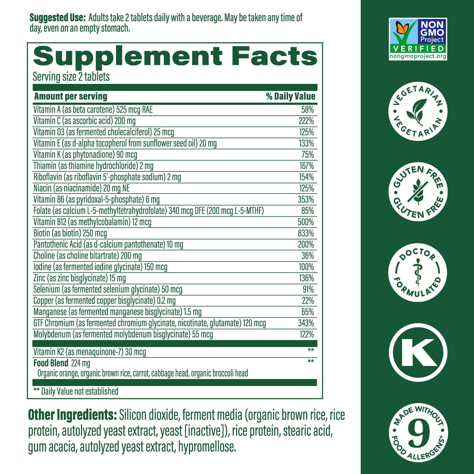 Close-up of doctor-formulated for men 40+ text on bottle