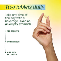MegaFood Men's 40+ tablets with water for convenient daily use