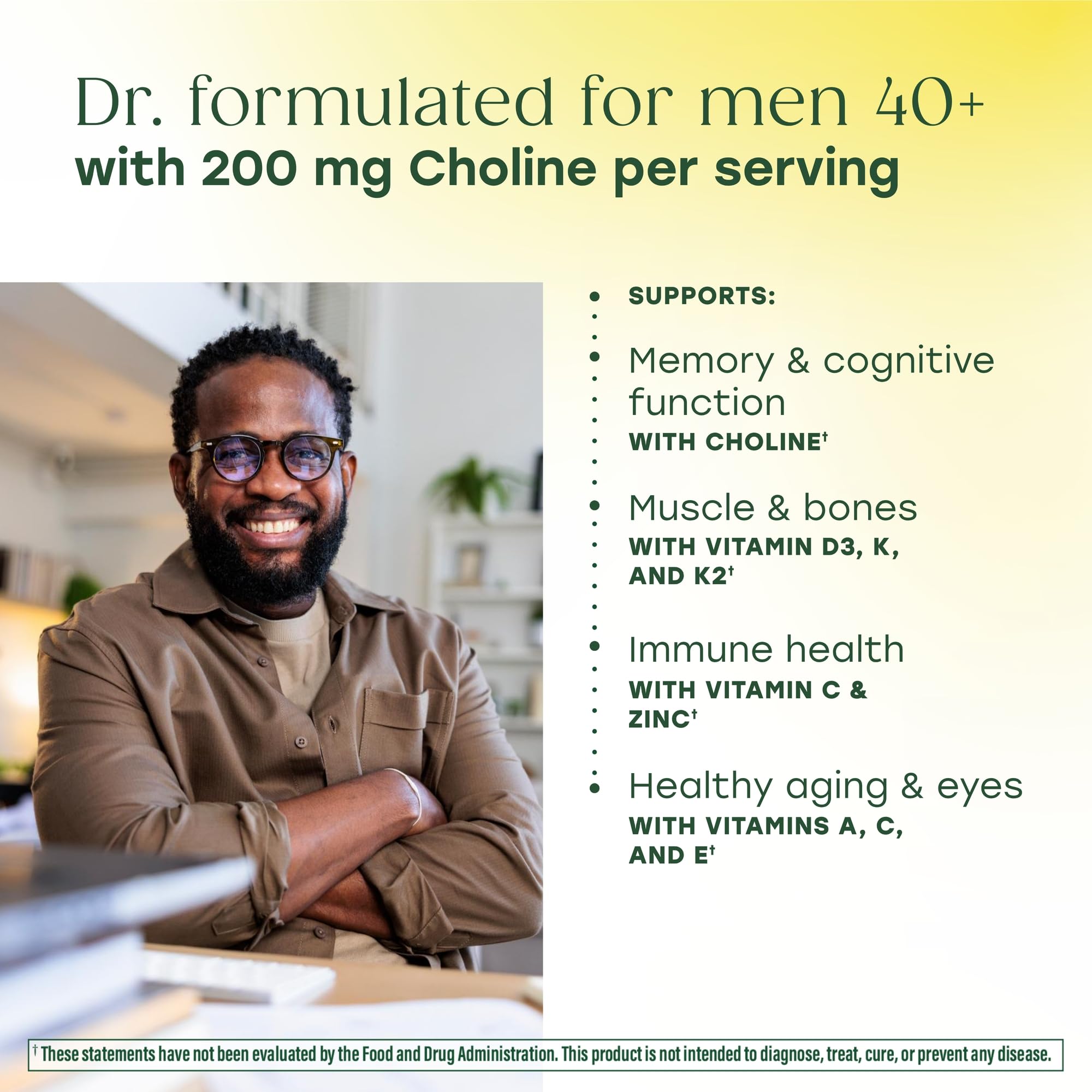 MegaFood Men's 40+ tablets close-up with methyl B12 and methyl folate