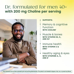 MegaFood Men's 40+ tablets close-up with methyl B12 and methyl folate
