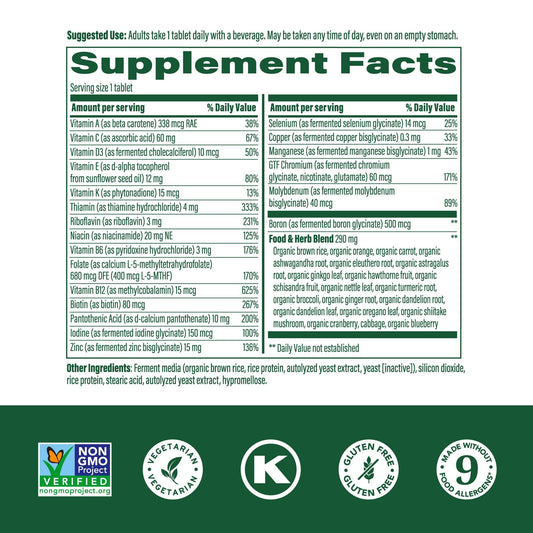 Product label showing 30 tablets per bottle