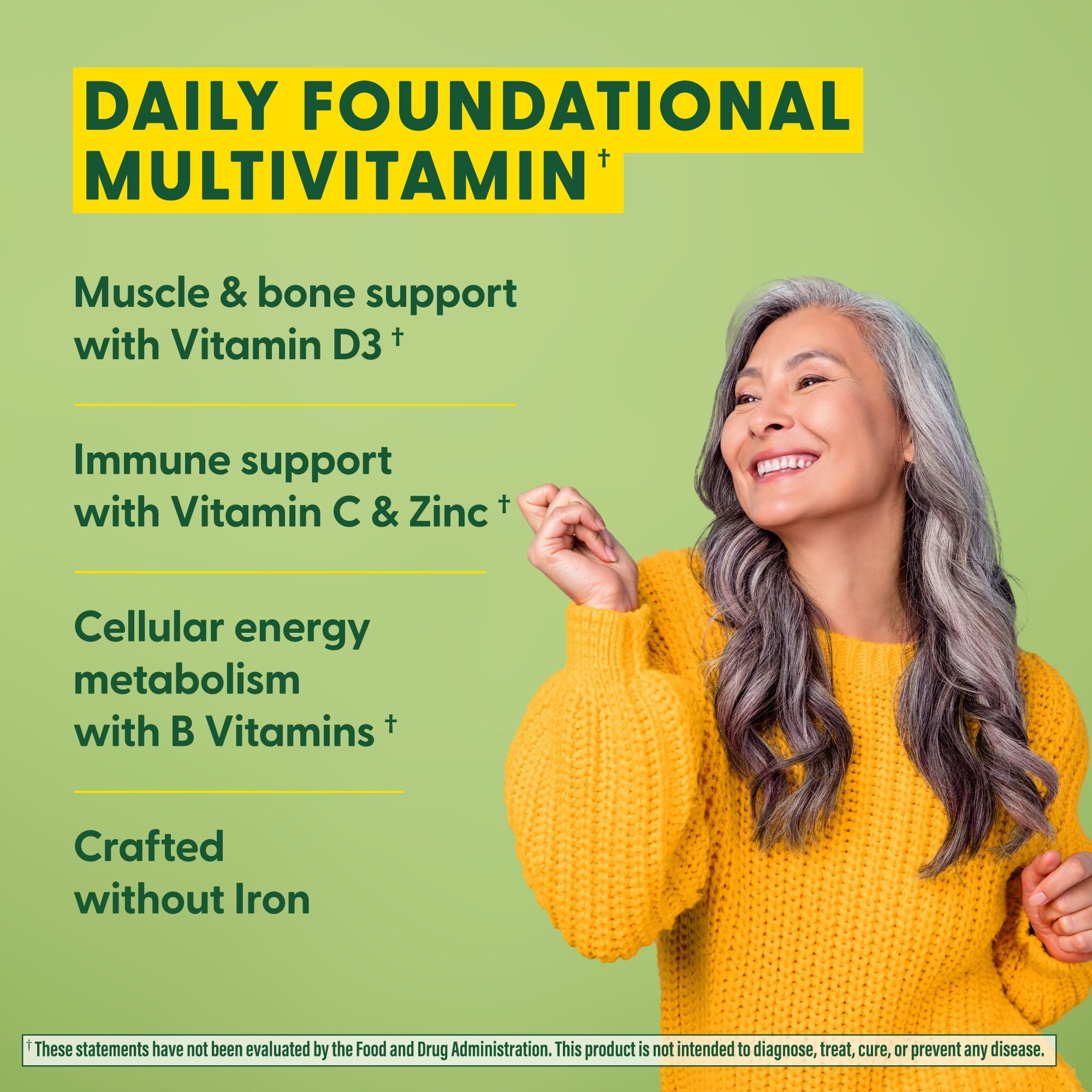 MegaFood real-food ingredients backdrop with oranges, broccoli, and blueberries signaling wholesome nutrition.