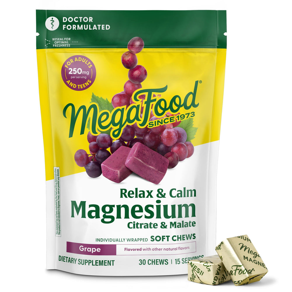 Hero image of MegaFood Relax + Calm Magnesium Grape Soft Chews