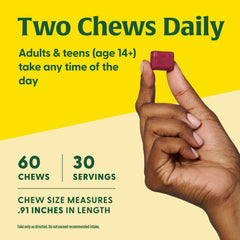 Two chews per serving on-the-go - grape flavor