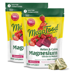 Front view of MegaFood Relax + Calm Magnesium Soft Chews