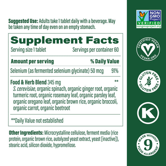 Food and herb blend in MegaFood Selenium supplement
