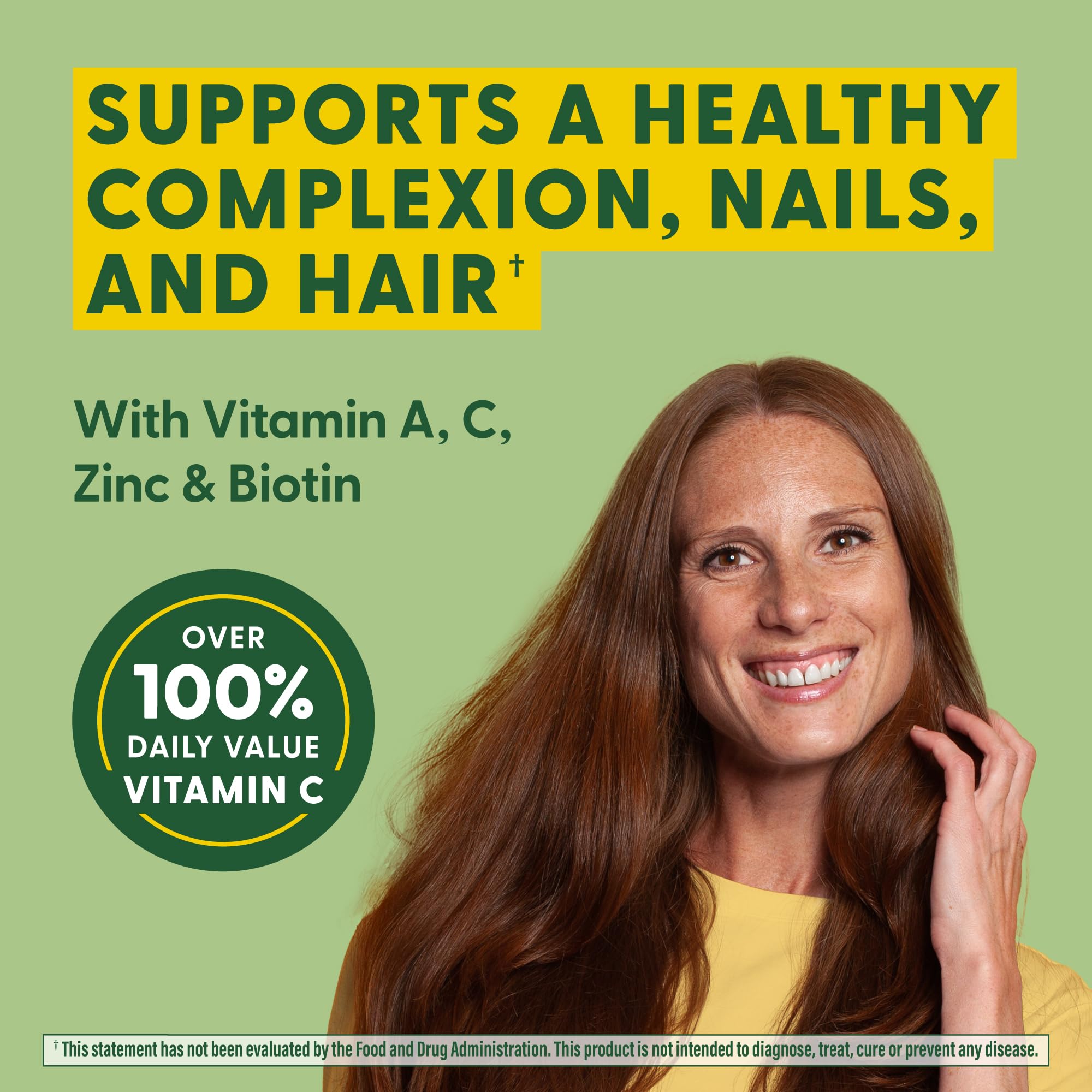 Ingredients showing vitamins and real foods in MegaFood Skin, Nails & Hair 2