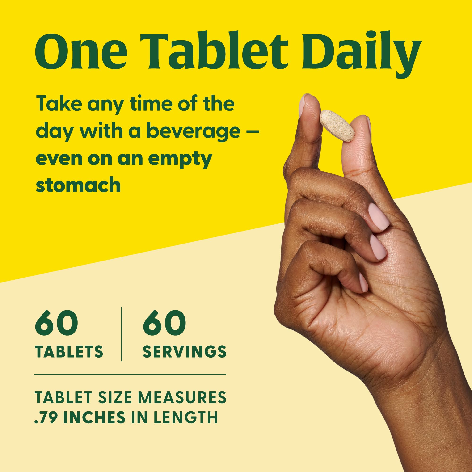 60 tablets serving size illustration for MegaFood Ultra C 400 mg