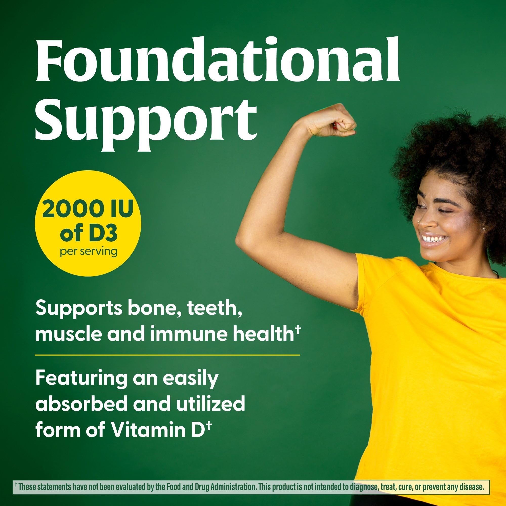 Close-up of Vitamin D3 2000 IU label and ingredients