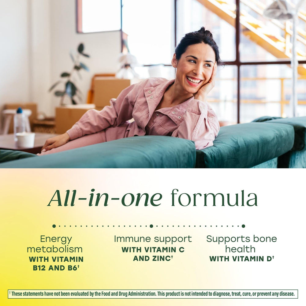 MegaFood tablets designed for women 40-plus shown in focus.