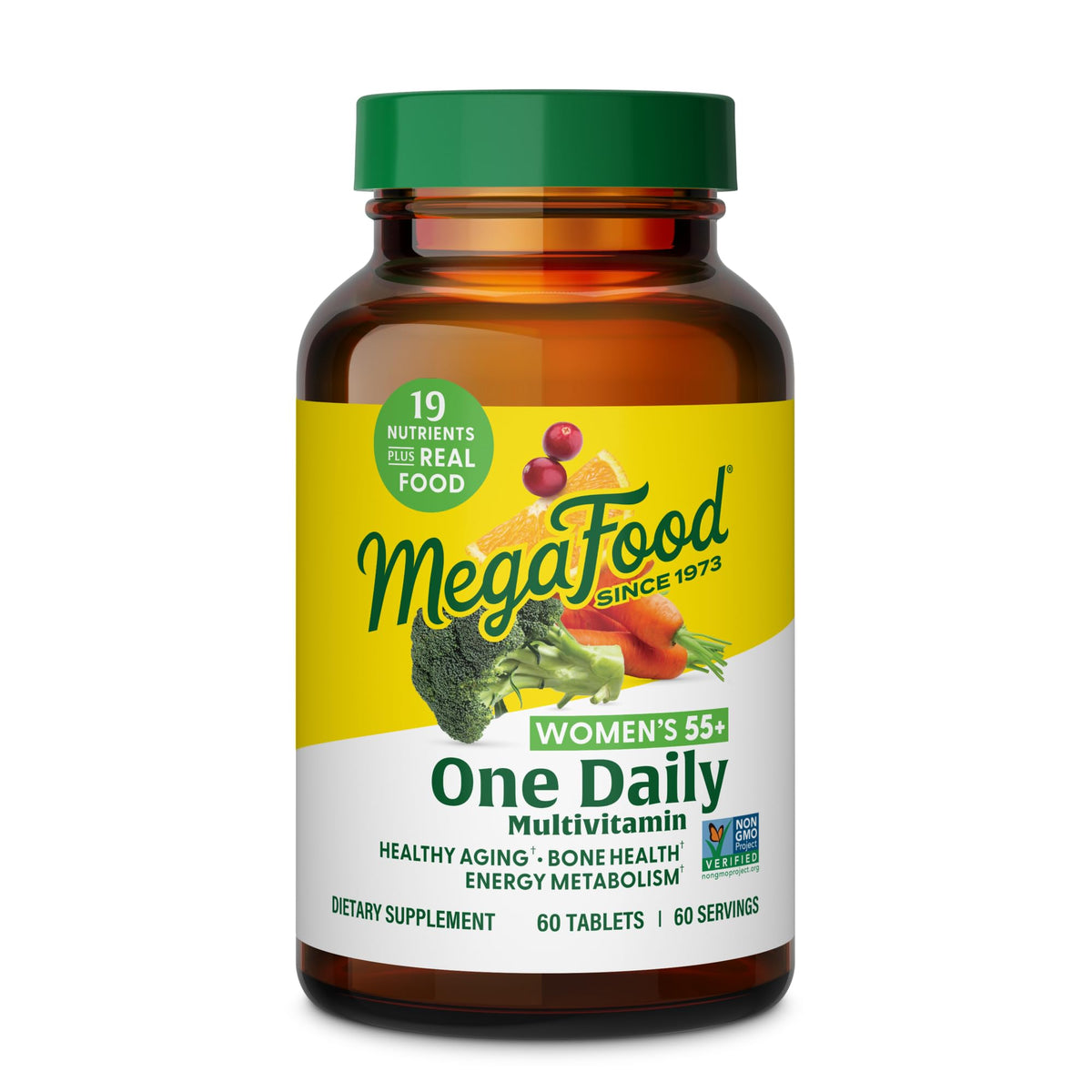MegaFood Women 55+ One Daily Multivitamin bottle with label