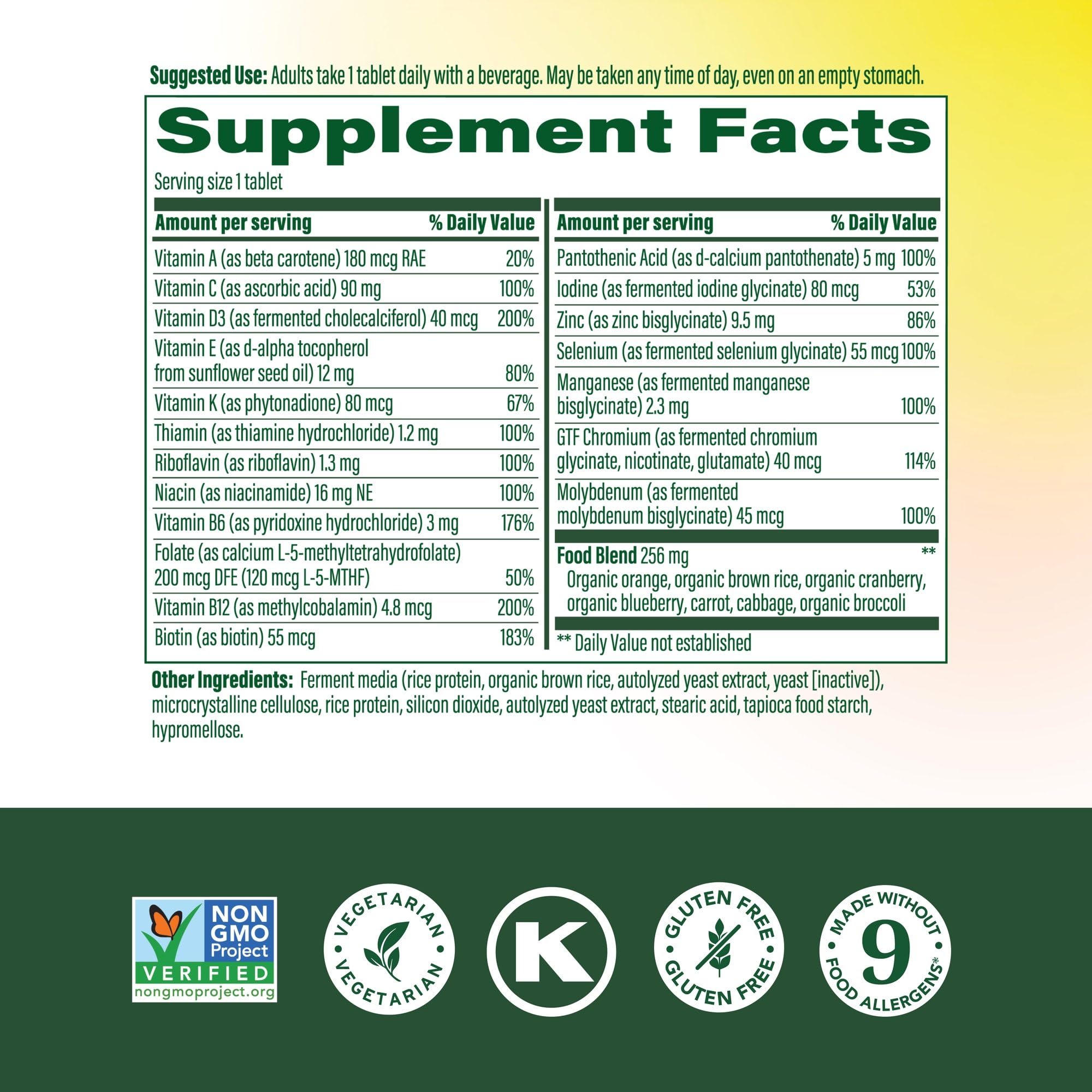 MegaFood women's 55+ tablets up close showing easy daily use.