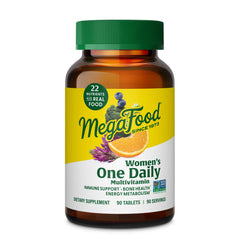 MegaFood Women’s Multivitamin bottle front for daily wellness support.