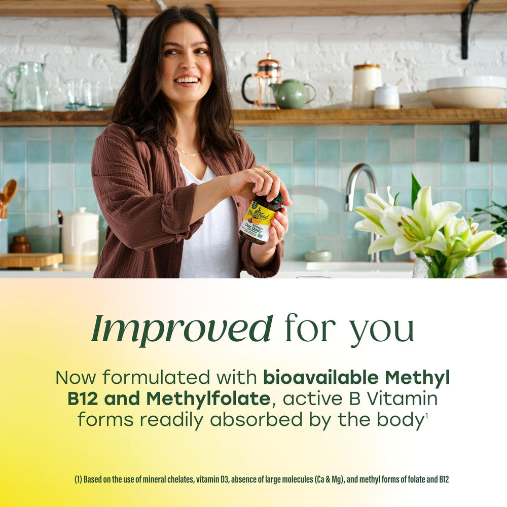 MegaFood iron-enriched formula supports iron needs in daily life.