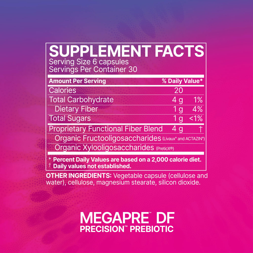 Front view of MegaPre DF packaging