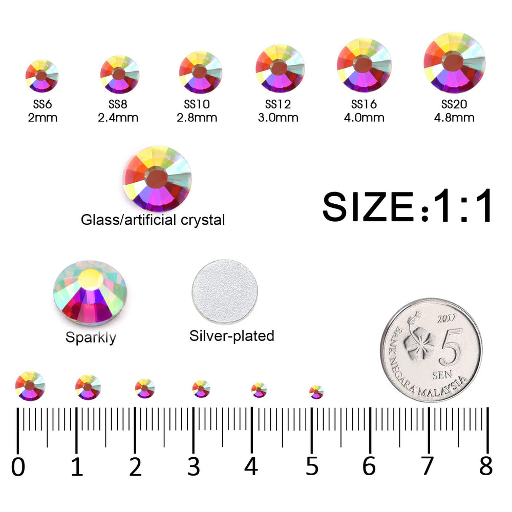 Meibite SS6 2mm rhinestones flatback glass gems for precise nail art