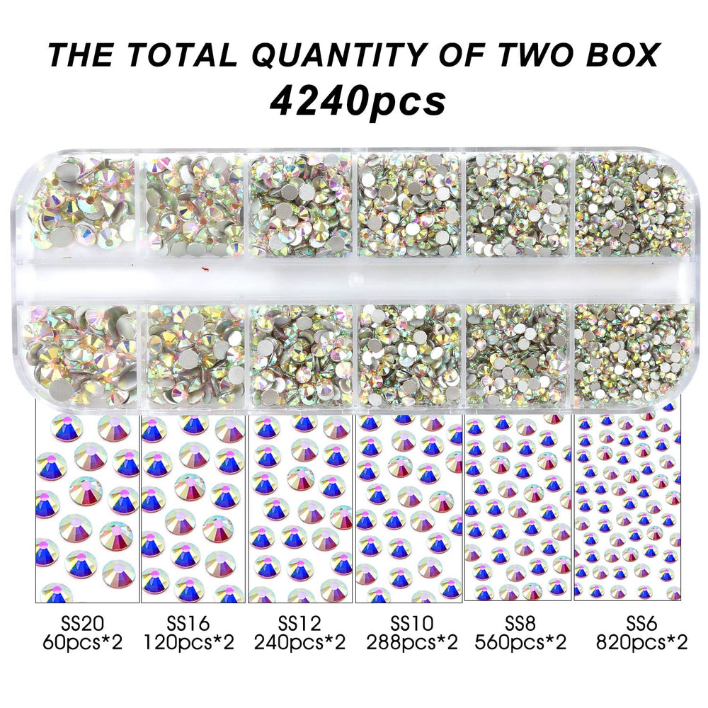 Meibite SS8 2.4mm rhinestones flatback glass gems for makeup details