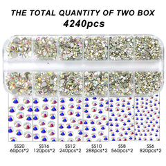 Meibite SS8 2.4mm rhinestones flatback glass gems for makeup details