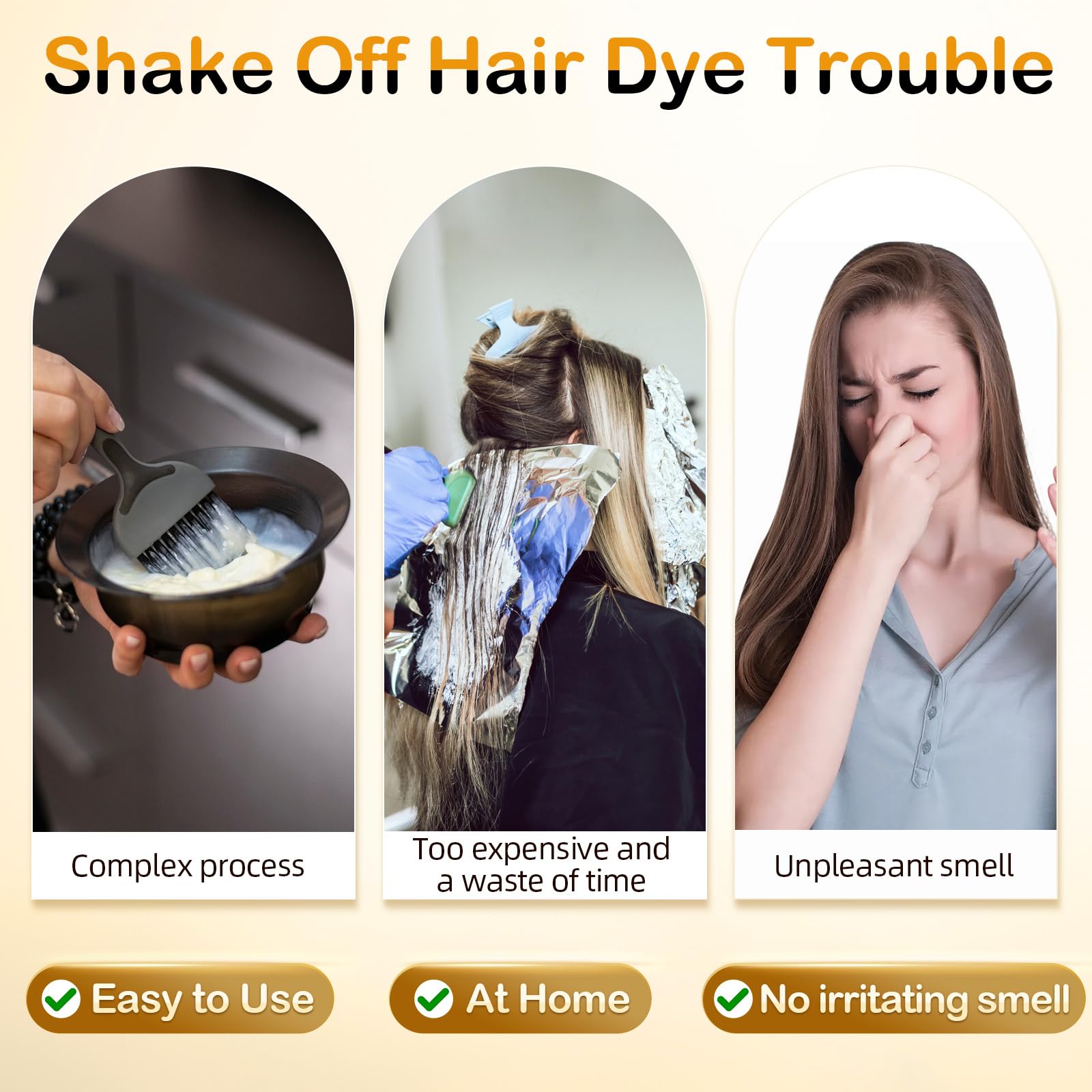 MEIDU cream-texture formula provides gentle dyeing and conditioning feel