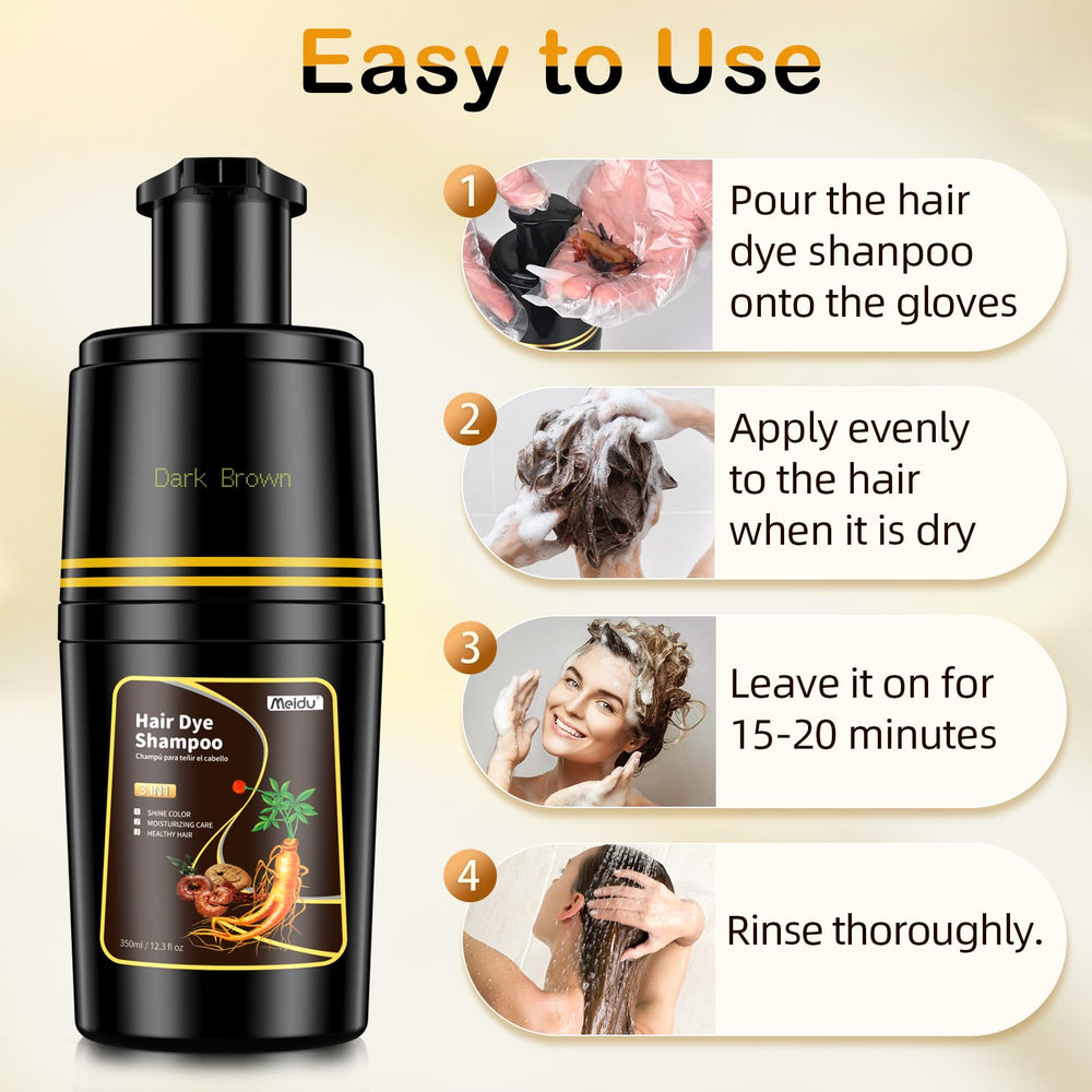 MEIDU hair color close-up highlights glossy finish and even coverage