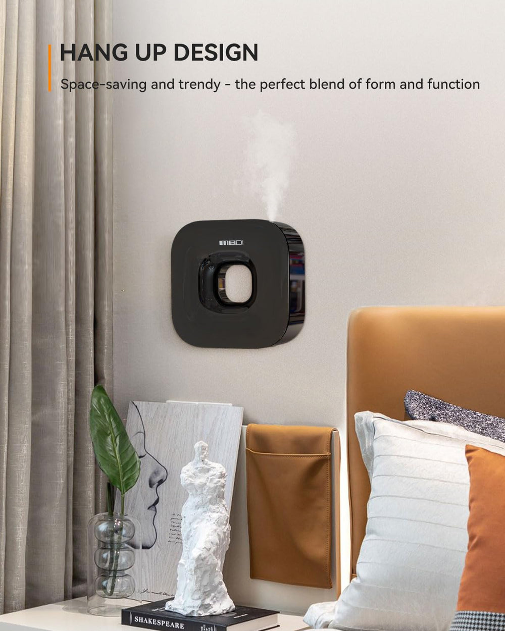 MEIDI waterless diffuser Type-C power option for easy charging.
