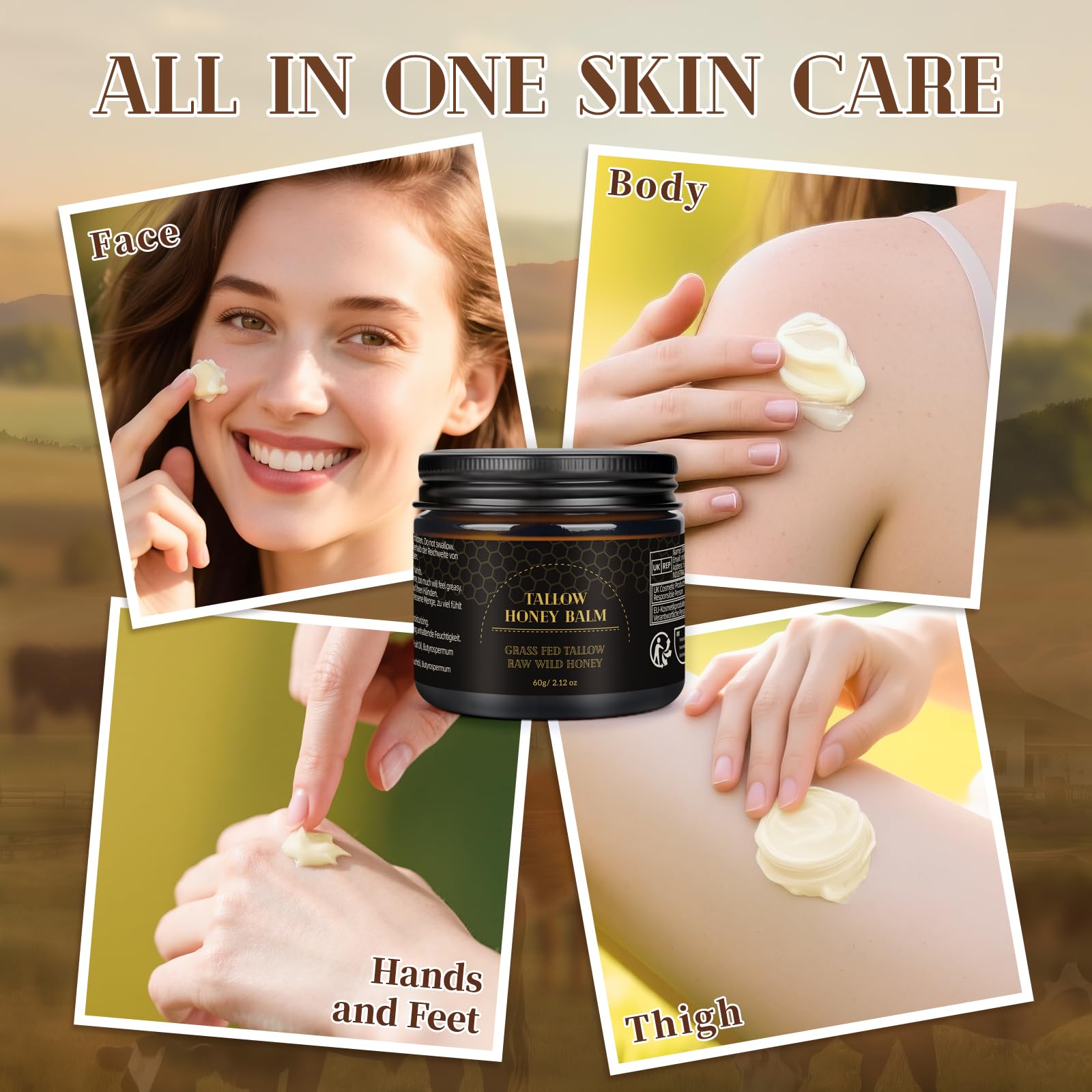 Meidu whipped tallow balm texture close-up for silky, non greasy feel