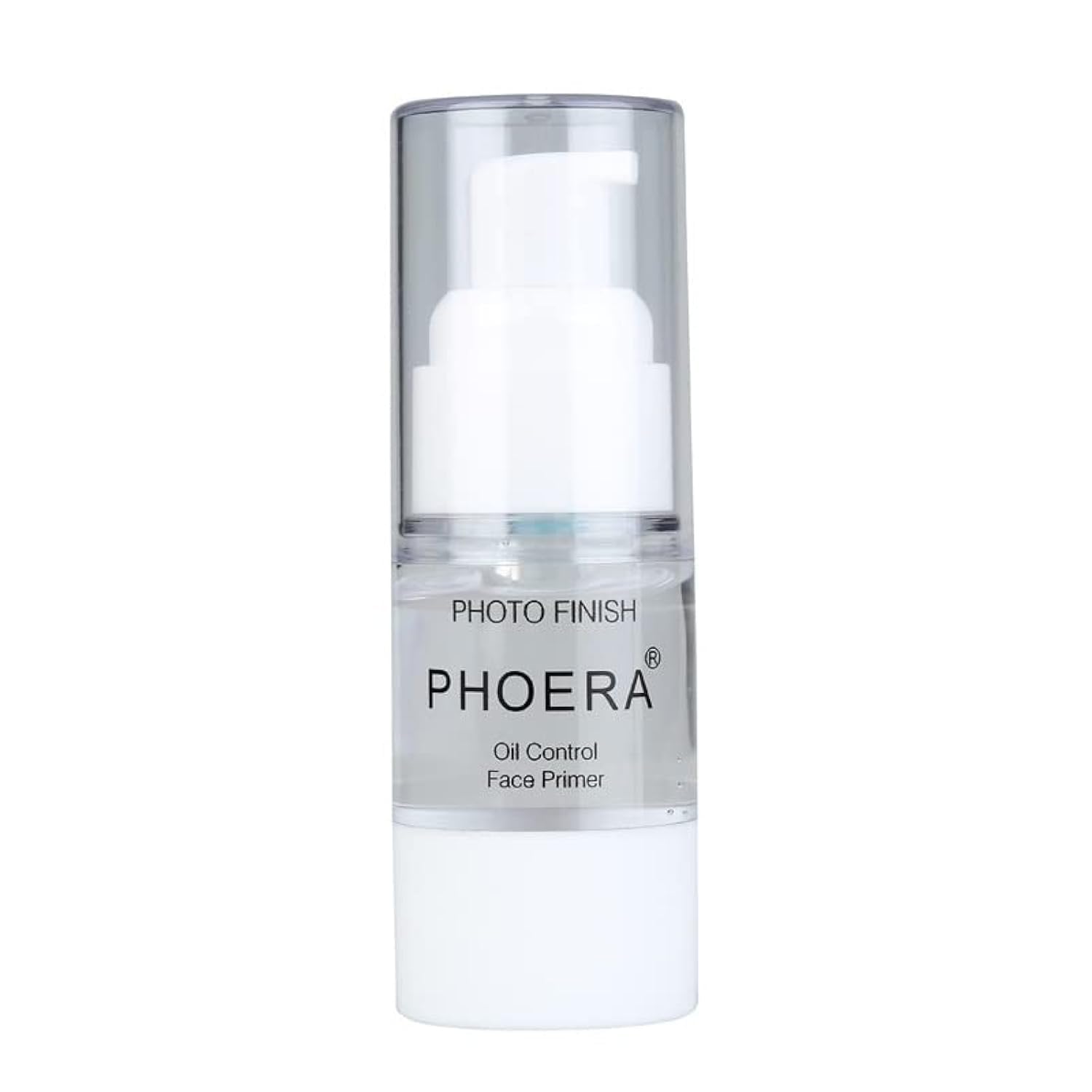Meifen Phoera Primer bottle closeup shows smooth matte finish for makeup.