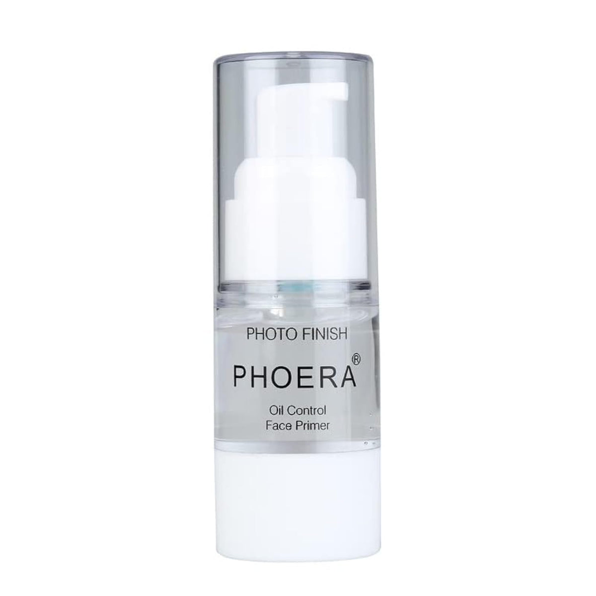 Meifen Phoera Primer bottle closeup shows smooth matte finish for makeup.