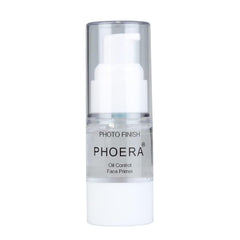 Meifen Phoera Primer bottle closeup shows smooth matte finish for makeup.