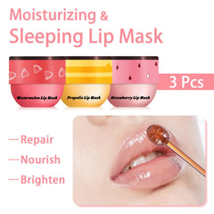 Meilury Sleeping Lip Mask application demonstrates overnight hydration.