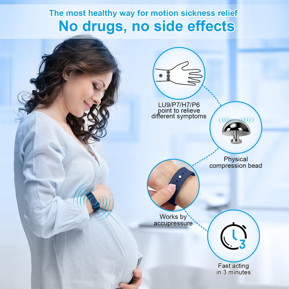 MEIYYJ acupressure beads wristband closeup highlighting four-point design